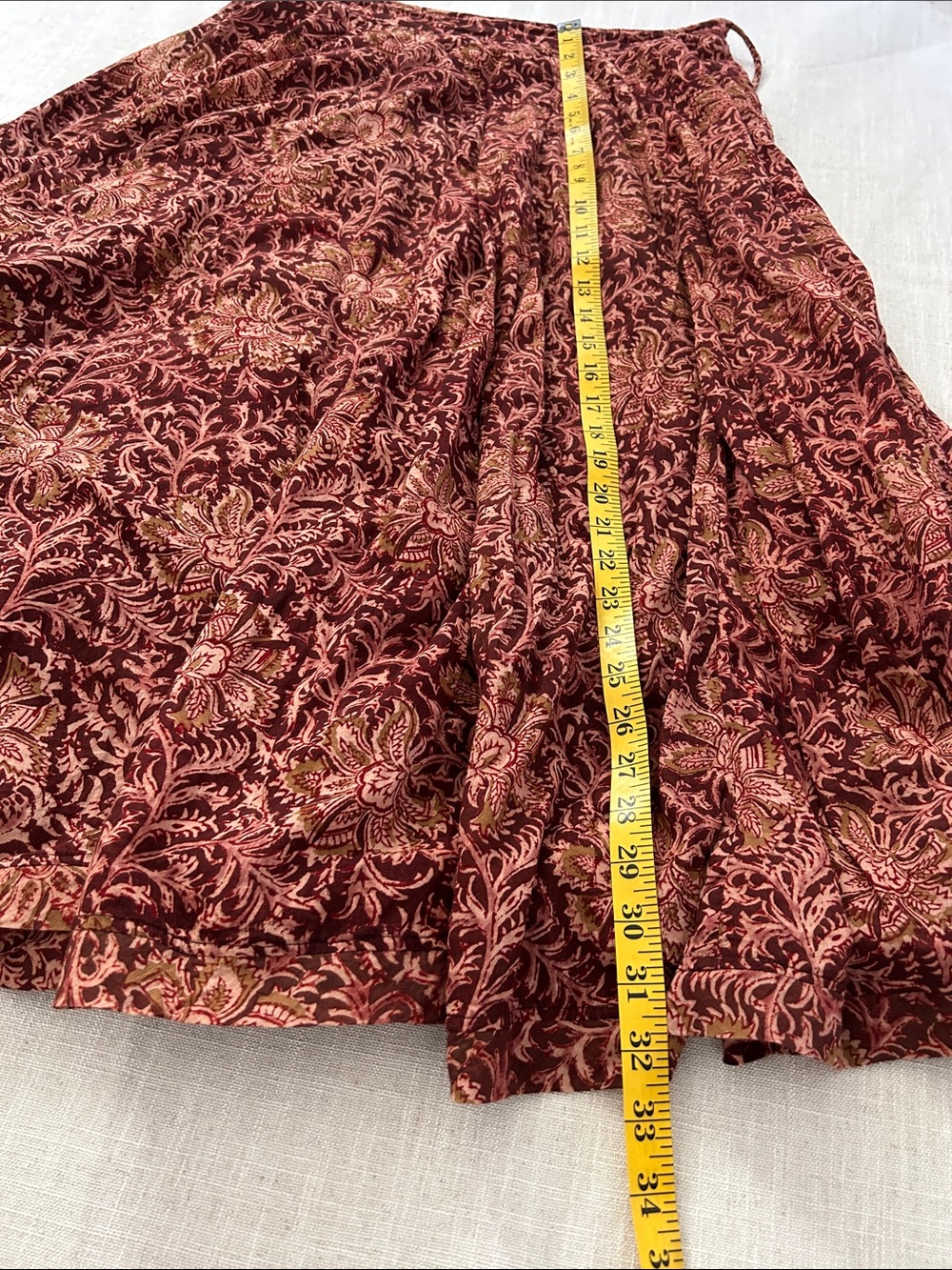 Matta Maxi Skirt Women's M Burgundy Floral India Print Boho Festival Hippie Full - Picture 8 of 11